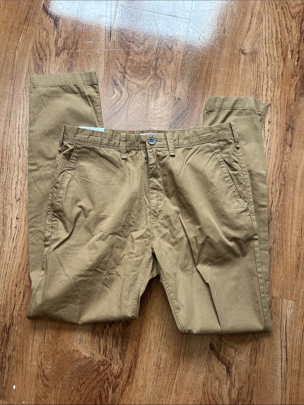 Express Men's Chinos in a camel color